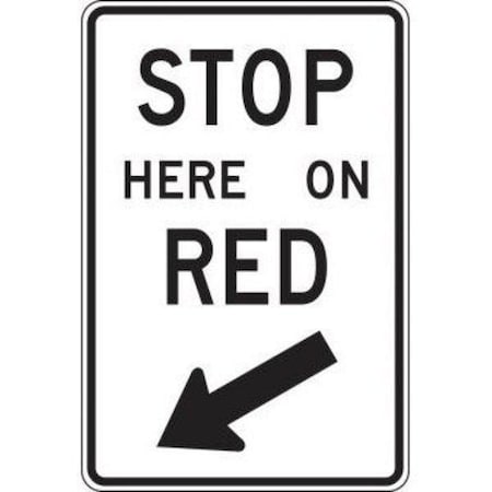 Accuform INTERSECTION SIGN STOP HERE ON RED FRR468HP FRR468HP